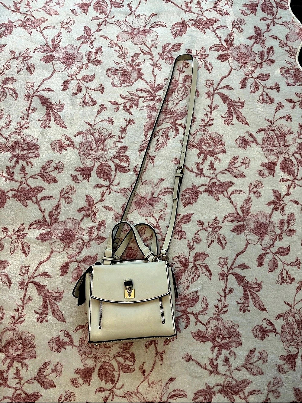 Zara Structured Crossbody Bag in White Like New